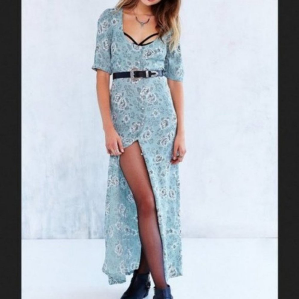 For Love & Lemons S 90's Button Maxi Dress